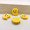 Biscoitos com expressão de desenho animado comida brincar joias de resina diy cola de creme acessório de cabelo grampo de cabelo copo de água buraco sapatos acessórios material