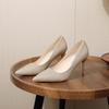 Zapatos nuevos de primavera y otoño de 2023 para mujer, punta afilada, boca baja, tacón fino, tacones altos, zapatos de boda para mujer, más fáciles de combinar