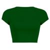 Camiseta Básica Corta de Color Sólido para Mujer Europea y Americana, Expuesta del Ombligo, Manga Corta, Cuello Redondo, Manga Corta, Camiseta Superior Dopamine Sisters