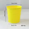 Soporte para Bolígrafos de Hierro Forjado Creativo Cubo de Almacenamiento de Escritorio Color Macarrón Estante Multifuncional para Papelería Almacenamiento de Brochas de Maquillaje Maceta Adorno