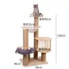 Marco de Escalada para Gatos, Árbol para Gatos, Casa Grande de Madera para Gatos con Rascador, Ahorro de Espacio, Estante para Gatos tipo Cápsula Espacial, Personalizable