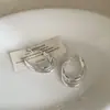 Brincos Metálicos Ovais Geométricos de Múltiplas Camadas para Mulheres, Luxo Acessível, Únicos Elegantes, Brincos Modernos e Versáteis
