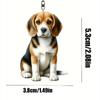 Nuevo Llavero Acrílico Transfronterizo Lindo Perro Teddy 2D Transfronterizo Creativo Cachorro Colgante para Mochila Coche Colgante