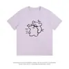 Camiseta Masculina de Verão com Estampa de Filhotes Design de Nicho Gola Redonda Versátil Casual Manga Curta Tops Femininos Roupa de Trabalho Camiseta Simples
