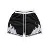 Pantalones Cortos de Baloncesto Americanos Forrados con Falso Dos Piezas Tres Cuartos Secado Rápido Largo hasta la Rodilla Running Fitness Entrenamiento Deportes Hombres Verano
