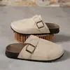 Zapatillas de Medio Pie Birkenstock, Zapatos Perezosos, Zapatillas de Punta Deslizables de Suela Gruesa de Talla Grande para Otoño, Zapatos Birkenstock para Uso Exterior de Mujer, Zapatos de Mujer