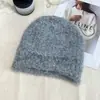 Gorro de Punto de Color Sólido con Borde Enrollado para Fotografía de Viajes para Mujer, Versátil Gorro Cálido para Cubrirse la Cabeza con Protección para los Oídos para Otoño e Invierno