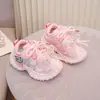 Zapatillas Deportivas para Correr de Niña con Lazo de Mariposa 2026 Otoño Nuevas Zapatillas Deportivas Transpirables de Princesa para Niños Suela Suave Casual Zapatos de Papá