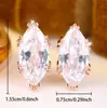 Pendientes de botón de circonita con corte ojo exclusivos transfronterizos Rongxing Pendientes de botón dorados con bisel de encaje vintage Pendientes de botón de moda