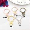 Accesorios para Llavero con Colgante Chapado de Color en Forma de Corazón de Amor DIY Joyería Nubes de Flor de Ciruelo Estrella de Cinco Puntas Hebilla de Perro Hebilla de Gancho en Forma de Luna