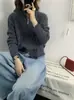 Cárdigan de punto con cremallera 100% lana pura engrosado para mujer, otoño invierno, manga larga, color liso, versátil, tejido de ochos, bordado, top suéter