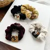 Scrunchie de Letra de Alta Qualidade Versátil em Formato de Coração Elástico Alto Rabicó Corda de Cabelo Acessório de Cabelo para Mulheres