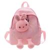 Mochila casual de dibujos animados para jardín de infancia, para bebés y niñas, que reduce la carga, con un lindo conejito de peluche, mochila ligera que combina con todo
