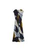 Estilo europeo y americano transfronterizo AliExpress comercio exterior para mujer ZR en stock nuevo vestido estampado con textura de satén de seda