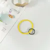 Nuevo cordón redondo de silicona para teléfono móvil, pulsera de color sólido, llavero, funda para teléfono móvil, cuerda antipérdida, disponible al por mayor
