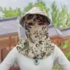 Chapéu de Sol Novo Estilo, Chapéu de Pescador, Chapéu com Máscara Integrada, Chapéu de Sol Versátil com Proteção UV para o Verão, Proteção Solar e Cobertura Facial