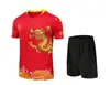 Conjunto de roupas de futebol grupo de compra padrão de dragão impresso roupas de competição de barco-dragão camisa roupas de equipe de treinamento manga curta roupas esportivas de verão