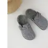 Mules cerrados de suela gruesa, pantuflas estilo Birkenstock para mujer, nuevo modelo otoño e invierno 2026, fieltro ante con forro de felpa, pantuflas de algodón, zapatos tipo mula