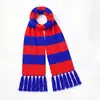 Cachecol de tricô com franjas estilo Natal transfronteiriço, cachecol leque para homens e mulheres, cachecol listrado de tricô jacquard color block para outono e inverno