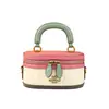 Bolso Caja de Bloques de Color Nuevo 2026, Bolso Cruzado de Hombro Único con Estampado Retro de Nicho, Bolso de Mano Cilíndrico, Bolso Versátil de Moda