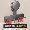 Gancho de Cozinha com Ventosa Cor Grafite, Suporte de Ganchos sem Furos, Suporte de Armazenamento para Cozinha para Pendurar Facas, Espátulas, Colheres, Toalhas, Suporte de Ganchos Montado na Parede