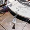 Anillo de Cadena de Gemas con Candado Pequeño Brillante y Resplandeciente Diseñador Chapado en Oro de 18K Hebilla de Candado Geométrico Juego de Collar de Circonitas