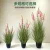 Plantas en maceta de lavanda y cola de zorro, plantas artificiales para paisajismo decorativo, flores artificiales de delfinio, flores artificiales para decoración de suelo de sala de estar