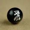 Madera de azufaifo incrustada con plata, Cuentas sueltas de la Fortuna de los Cinco Truenos de Tianshi, Joyería popular taoísta incrustada de sándalo púrpura, Accesorios de joyería de estilo nacional con cuentas