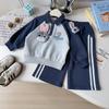 Conjunto de Dos Piezas de Sudadera de Manga Larga y Pantalones con Tema de Conejo para Bebé Niña, Moda Elegante Coreana para Primavera y Otoño