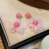 Brincos Coloridos Estilo Novo Dopamina com Franjas e Flores, Brincos e Acessórios de Moda Frescos e Doces de Yiwu