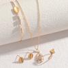 Joyería de Nudo Retorcido Estilo Ins Europeo y Americano Traje para Mujer Collar Creativo de Zirconia Aretes Anillo Traje Twist Joyería