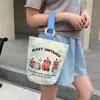 Bolso de Lona 2026 Modelo Nuevo Bolso Cubo de Gran Capacidad Bolso Tote en Blanco para DIY Bolso de Tela Simple Venta al por Mayor