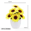 Girassol Flor Artificial Decoração Sala de Estar Mesa de Desktop Mesa de Jantar Decoração de Flores Planta Verde Falsa Plantas em Vasos Decorações Pequenos Enfeites