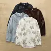 Moda Otoño 2026: Estilo Artístico Cuello Solapa Estampado Floral Doble Capa Gasa Cardigan de Mujer Camisa de Manga Larga Tendencia al por Mayor