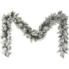 Navidad Transfronteriza Temu Popular Navidad Artificial Flocado Ratán Pe Decoración de Escalera Corona Colgante Puerta Principal