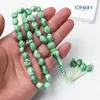 Cuentas de Oración Turcas Ovaladas, 33 Piezas, 9*12mm, Cuentas de Oración Sauditas, Venta al por Mayor