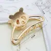 Pinza de pelo de metal estilo minimalista con forma de garra, accesorio para el cabello pequeño y mediano, adorno para el pelo coreano para la parte trasera de la cabeza con un toque de alta gama
