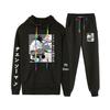 Comércio exterior primavera e outono com capuz camisola cadeia serra pessoas em torno do código europeu transfronteiriço hot impressão pullover camisola masculina e feminina