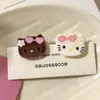 Lindo Clip Pequeño Antiguo de Rilakkuma, Oso de Dibujos Animados de Aspecto Elevado, Mini Clip Acrílico Tridimensional, Accesorio para el Cabello de Chica Dulce