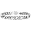 Pulseira Cubana de Aço Inoxidável Europeia e Americana Cruzada Combinação Figaro Traje Completo Moda Pulseira Masculina de Titânio Ouro