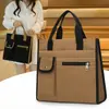 Bolsa de Lona Multicolor de Moda con Múltiples Bolsillos, Adecuada para el Trabajo y los Viajes Diarios, Bolso de Mano para Estudiantes, Logo Personalizable