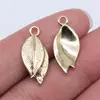 22X10MM 0,95g Cor Dourada Kc Zakka Vintage Pequeno Pingente Pingente de Folha