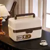 Caja de Almacenamiento de Contraseñas con Cerradura, Pequeña Caja de Almacenamiento Portátil Multifuncional a Prueba de Polvo para el Hogar, Dormitorio, Documentos y Materiales