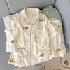 Pijama de Algodão Nuvem para Mulheres Verão Fina Fofa Desenho Animado Manga Curta Shorts Solto Conjunto de Roupa de Casa Celebridade da Internet Pode Ser Usado Fora