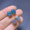 Aretes de Ópalo Puros Naturales, Ultra-Hermosos. Hecho a mano con materiales cuidadosamente seleccionados, el diseño y la artesanía son impresionantes.. Tamaño de la Piedra Principal 7x9 mm