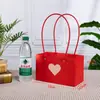 Bolsa retangular de cor sólida macaron para arranjo de flores do Dia do Professor, cesta de flores portátil, bolsa impermeável, saco de papel para buquê e planta em vaso