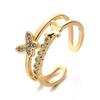Anillo de apertura de mariposa de estilo frío, de nicho de lujo, ligero y de celebridades de Internet, con personalidad de moda y temperamento de alta sensibilidad, ajustable.