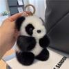 Pendente de bolsa feminina estilo Chanel de pele de vison sintética, pingente para mochila escolar TikTok, pingente que combina com tudo, pingente de panda fofo, estilo ins