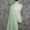 Elegante Tela Jacquard Brocado Flor Pequeña Repujada Verde Claro para Vestidos y Ropa de Moda Estilo Chino Nuevo