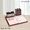 Fábrica de Origen 2026 Calendario de Escritorio de Secuoya de Gama Alta Adorno de Escritorio Ejecutivo de Madera de Lujo para Oficina